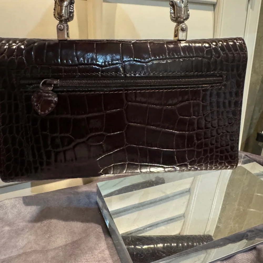 Brighton Elegant‎ Brown Crocodile-Embossed Women's Bag